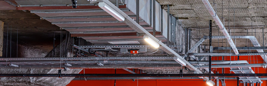 Residential HVAC system behind home