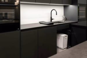 kitchen with a water filtration system